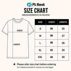 Softrest Printed Round Neck Black Colour Tshirts