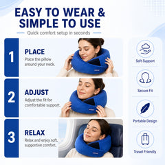 Premium snake travel neck pillow