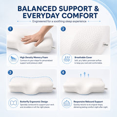 Butterfly cervical pillow