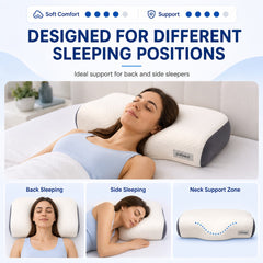 Curve Contour Cervical Pillow ( Black & White)