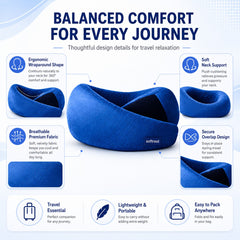 Premium snake travel neck pillow