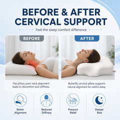 Butterfly cervical pillow