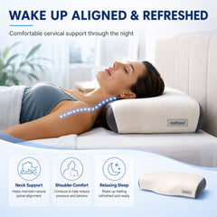 Curve Contour Cervical Pillow ( Black & White)