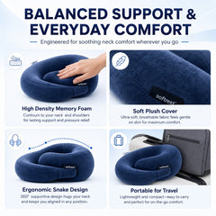 Snake travel neck pillow