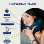 Softrest Travel Neck Pillow Sapphire Blue - Image 15